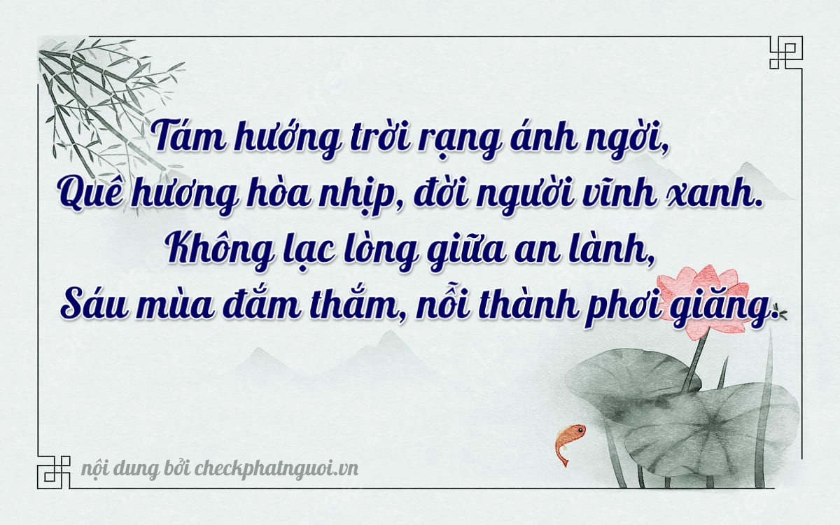 Bài thơ ý nghĩa cho <b>biển số 60A-80036</b> tại website checkphatnguoi.vn