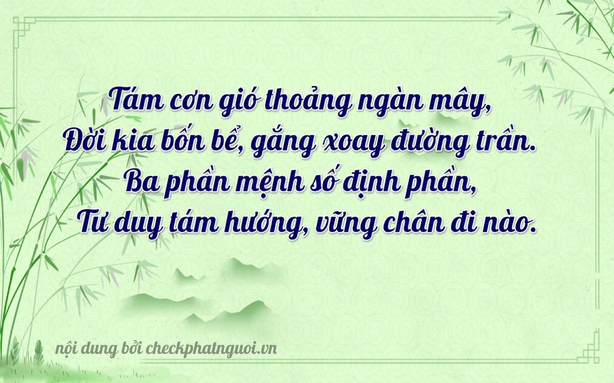 Bài thơ ý nghĩa cho <b>biển số 60A-83824</b> tại website checkphatnguoi.vn