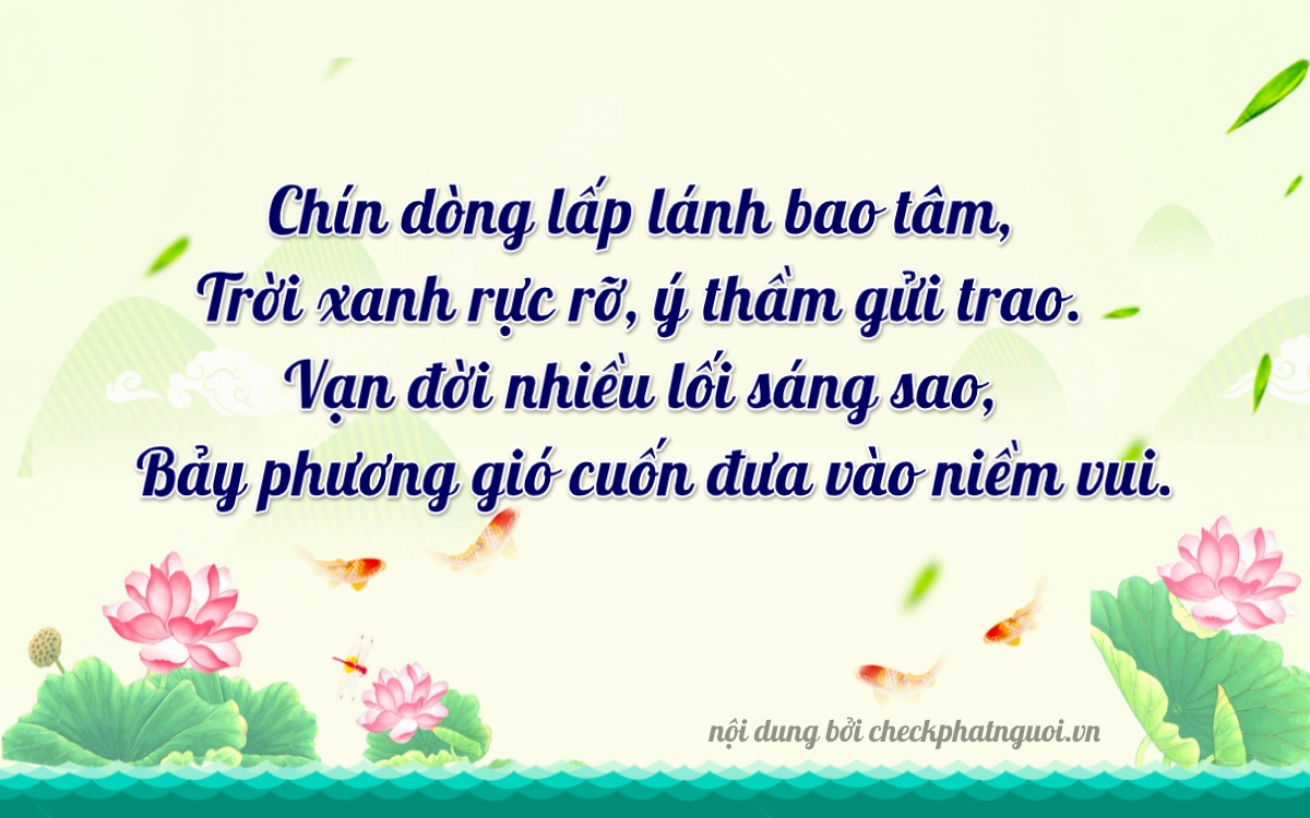 Bài thơ ý nghĩa cho <b>biển số 60A-91270</b> tại website checkphatnguoi.vn