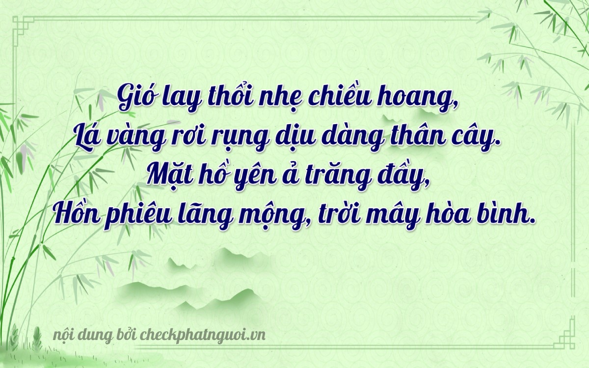 Bài thơ ý nghĩa cho <b>biển số 60A-92694</b> tại website checkphatnguoi.vn