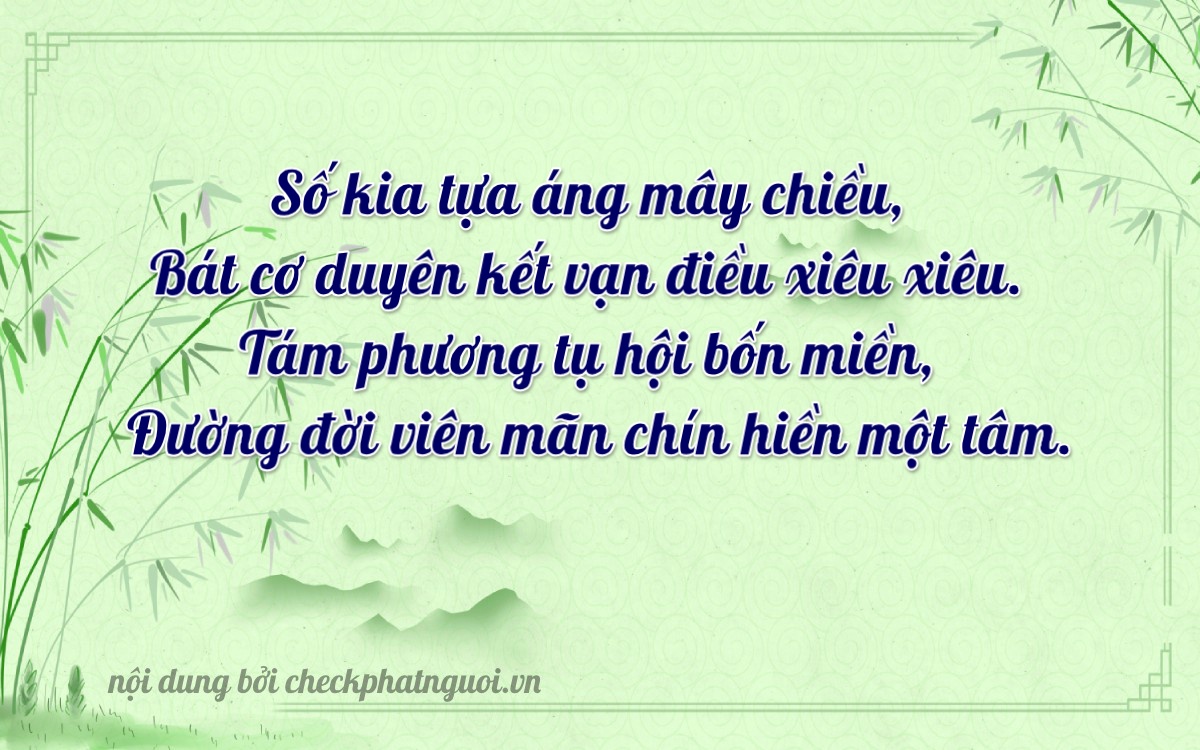 Bài thơ ý nghĩa cho <b>biển số 60A-96889</b> tại website checkphatnguoi.vn