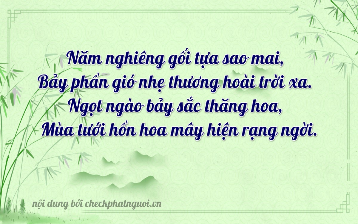 Bài thơ ý nghĩa cho <b>biển số 60A-97714</b> tại website checkphatnguoi.vn