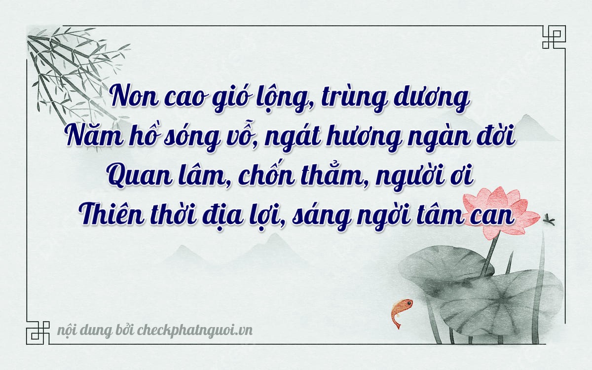 Bài thơ ý nghĩa cho <b>biển số 60AA-15307</b> tại website checkphatnguoi.vn