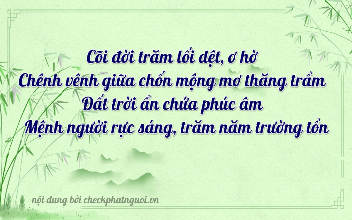 Bài thơ ý nghĩa cho <b>biển số 60AA-28266</b> tại website checkphatnguoi.vn