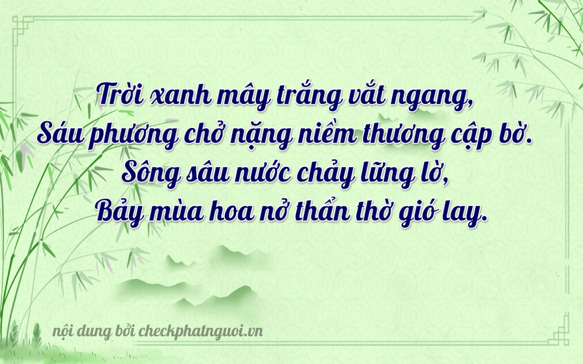 Bài thơ ý nghĩa cho <b>biển số 60AA-35777</b> tại website checkphatnguoi.vn