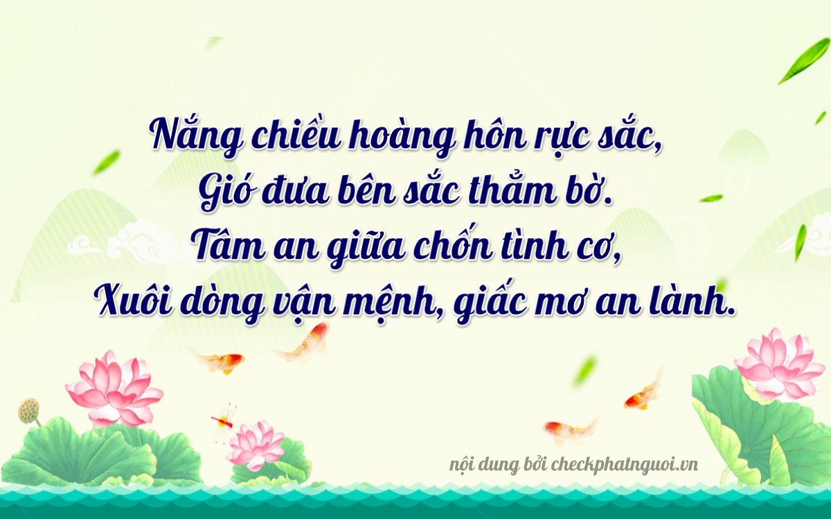 Bài thơ ý nghĩa cho <b>biển số 60AA-38804</b> tại website checkphatnguoi.vn