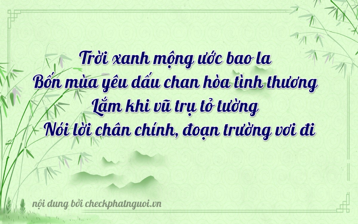 Bài thơ ý nghĩa cho <b>biển số 60AA-41262</b> tại website checkphatnguoi.vn