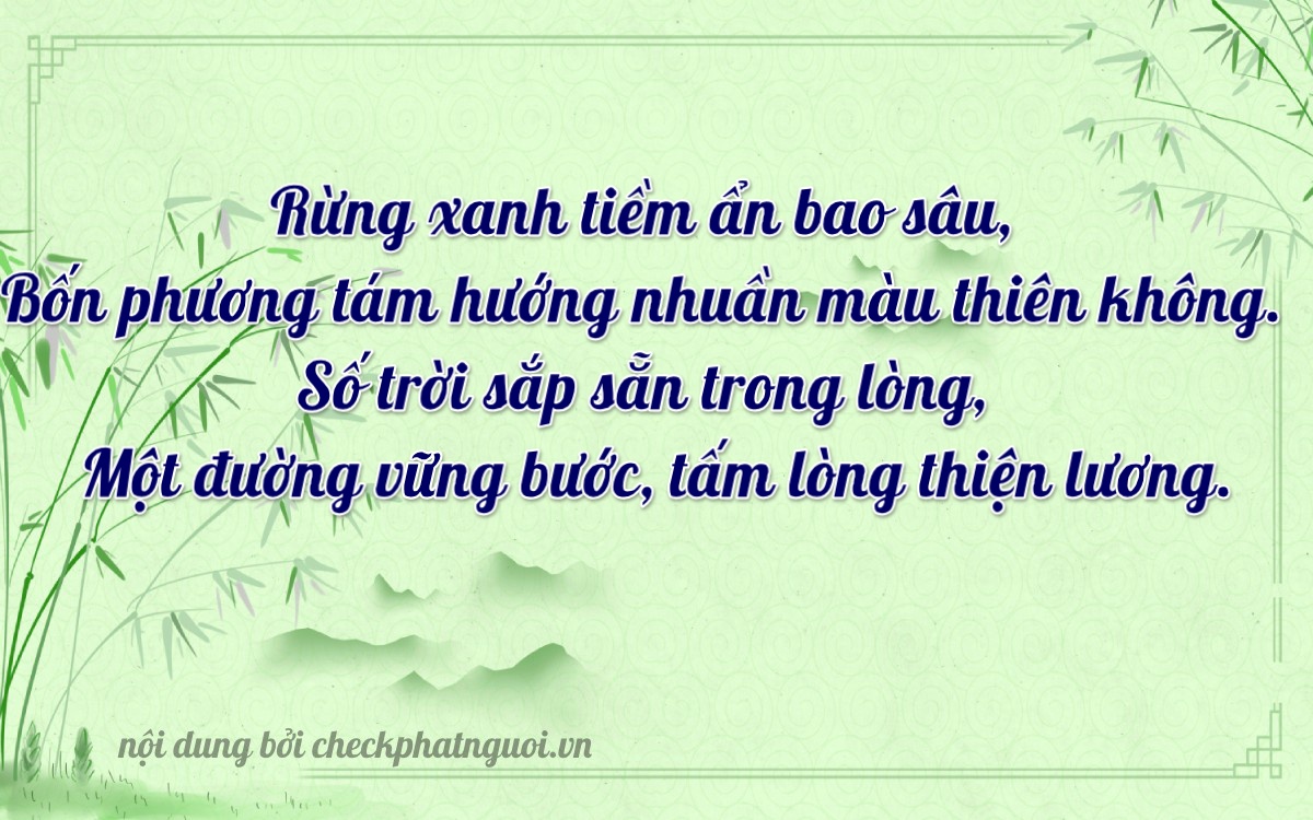 Bài thơ ý nghĩa cho <b>biển số 60AA-46421</b> tại website checkphatnguoi.vn