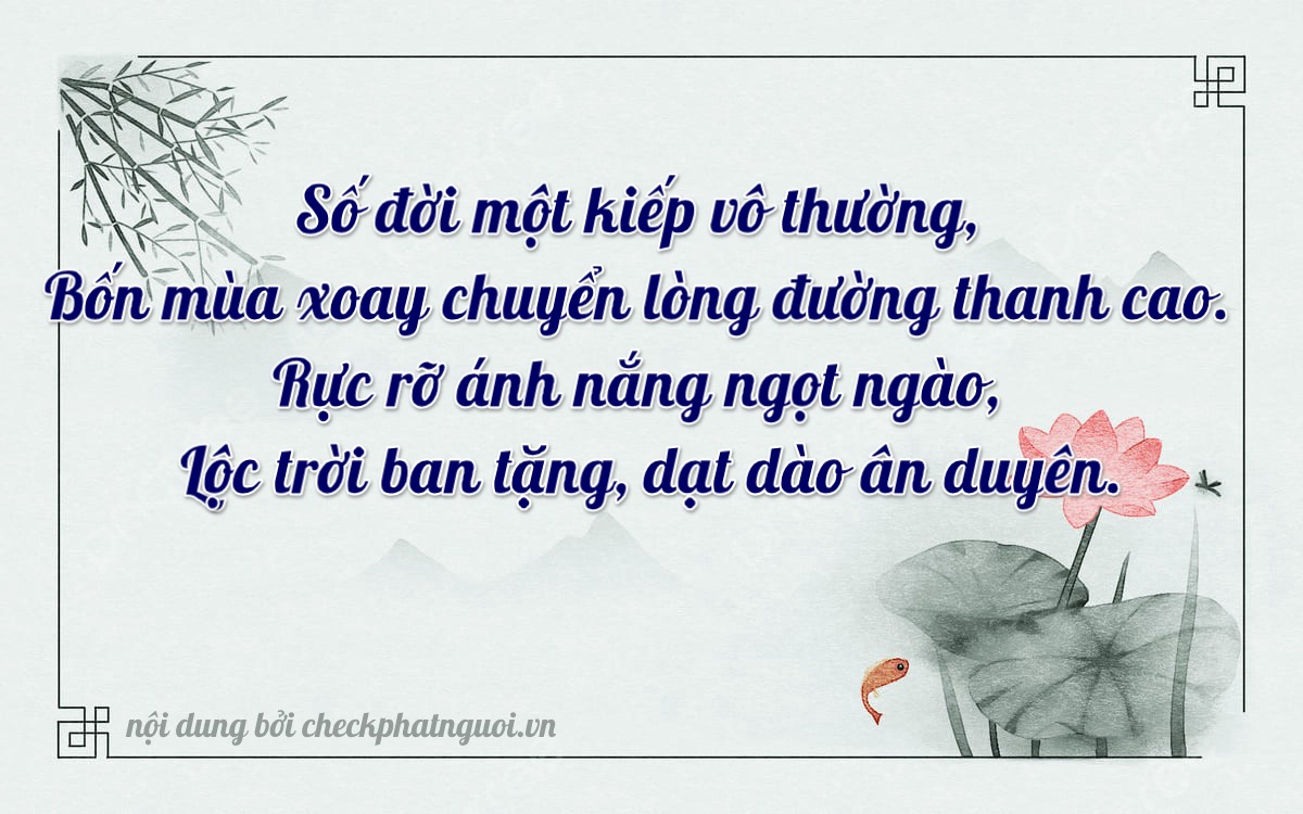 Bài thơ ý nghĩa cho <b>biển số 60AA-46641</b> tại website checkphatnguoi.vn