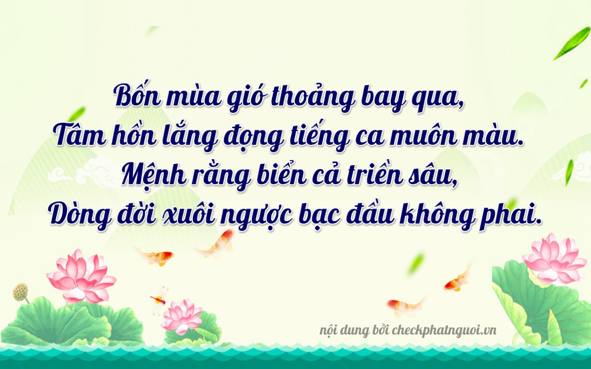 Bài thơ ý nghĩa cho <b>biển số 60AA-47959</b> tại website checkphatnguoi.vn