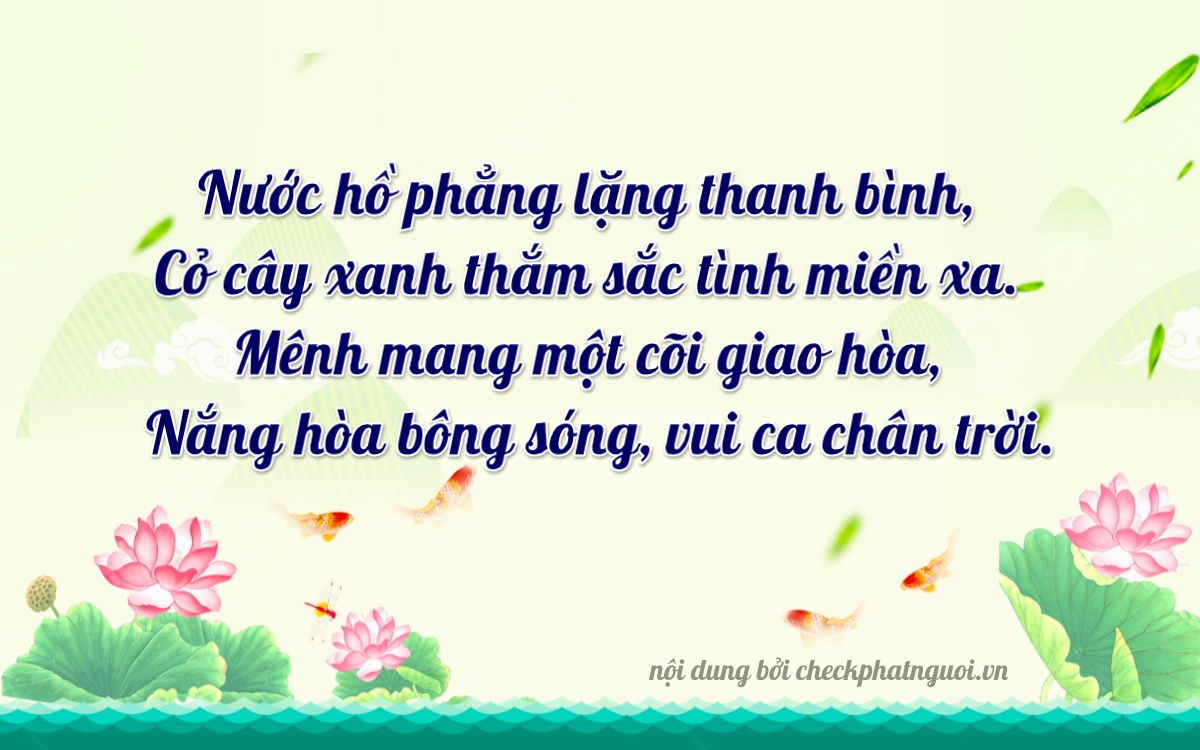 Bài thơ ý nghĩa cho <b>biển số 60AA-48238</b> tại website checkphatnguoi.vn