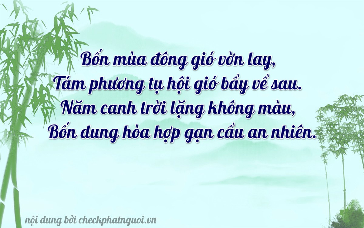 Bài thơ ý nghĩa cho <b>biển số 60AA-48544</b> tại website checkphatnguoi.vn