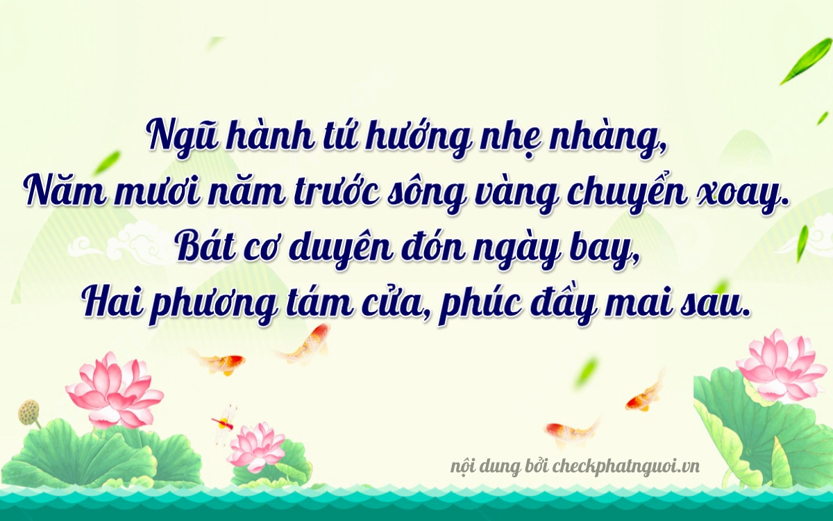 Bài thơ ý nghĩa cho <b>biển số 60AA-50842</b> tại website checkphatnguoi.vn