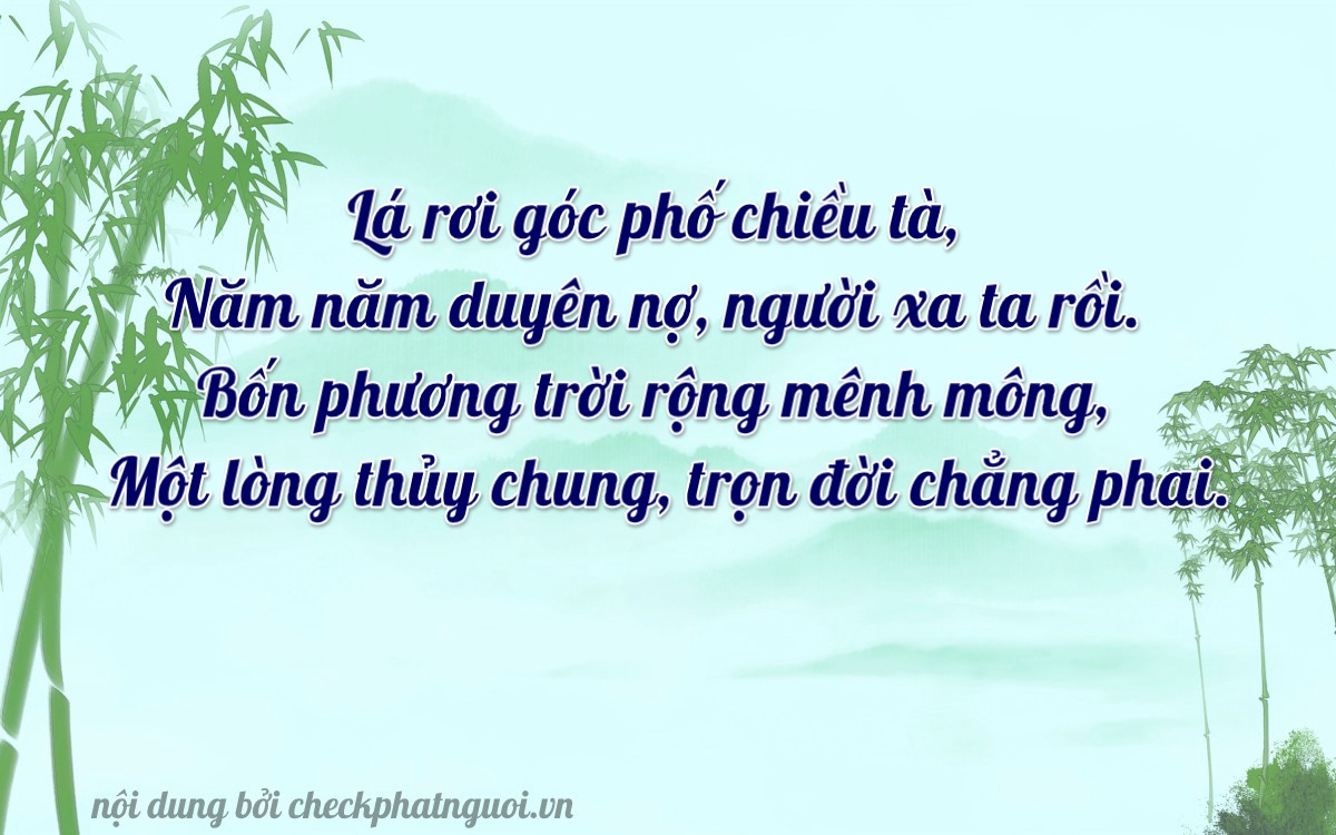 Bài thơ ý nghĩa cho <b>biển số 60AA-55401</b> tại website checkphatnguoi.vn