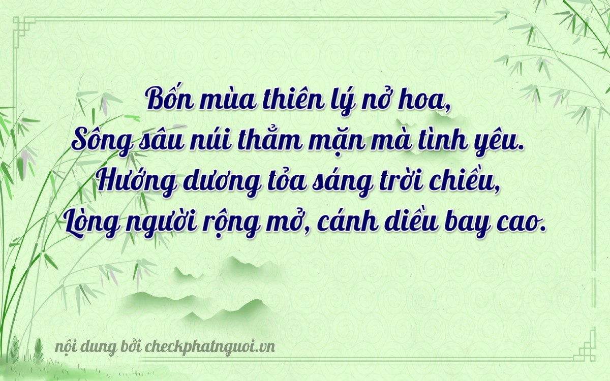 Bài thơ ý nghĩa cho <b>biển số 60AA-55414</b> tại website checkphatnguoi.vn