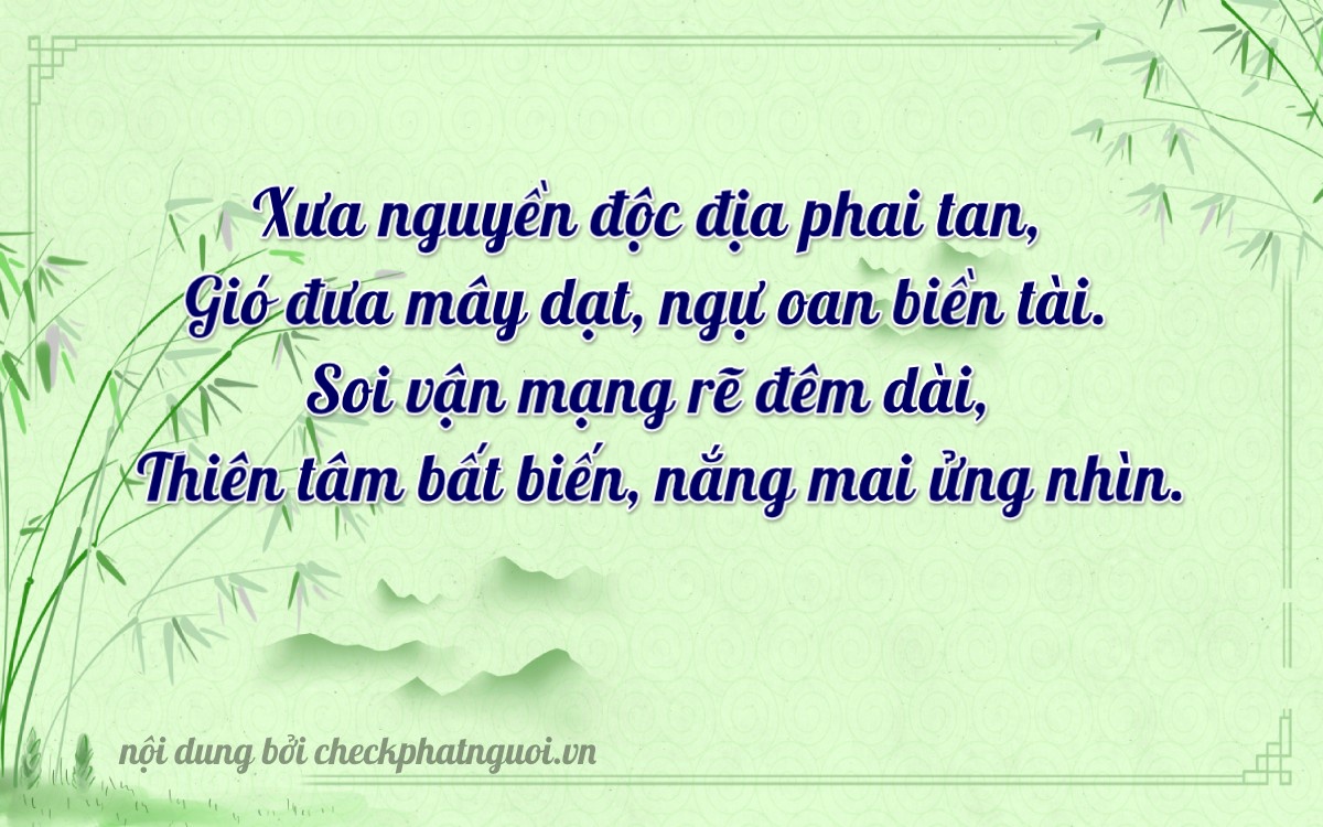 Bài thơ ý nghĩa cho <b>biển số 60AA-60702</b> tại website checkphatnguoi.vn