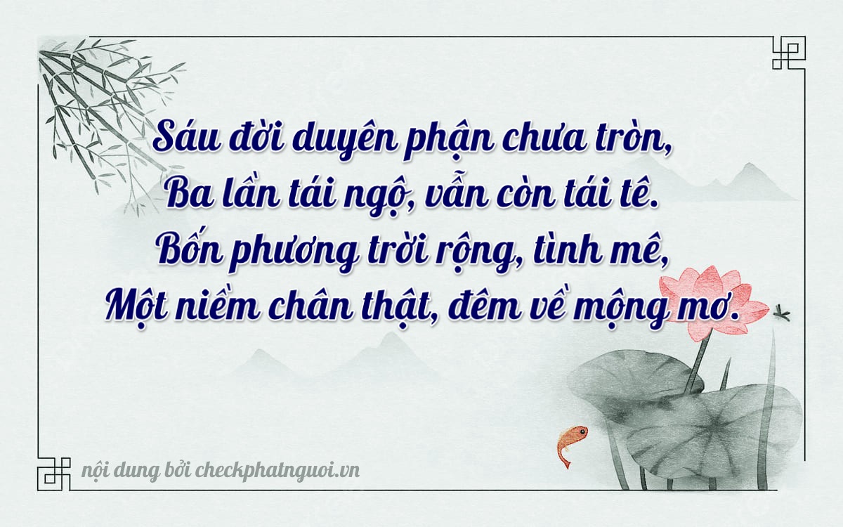 Bài thơ ý nghĩa cho <b>biển số 60AA-63491</b> tại website checkphatnguoi.vn
