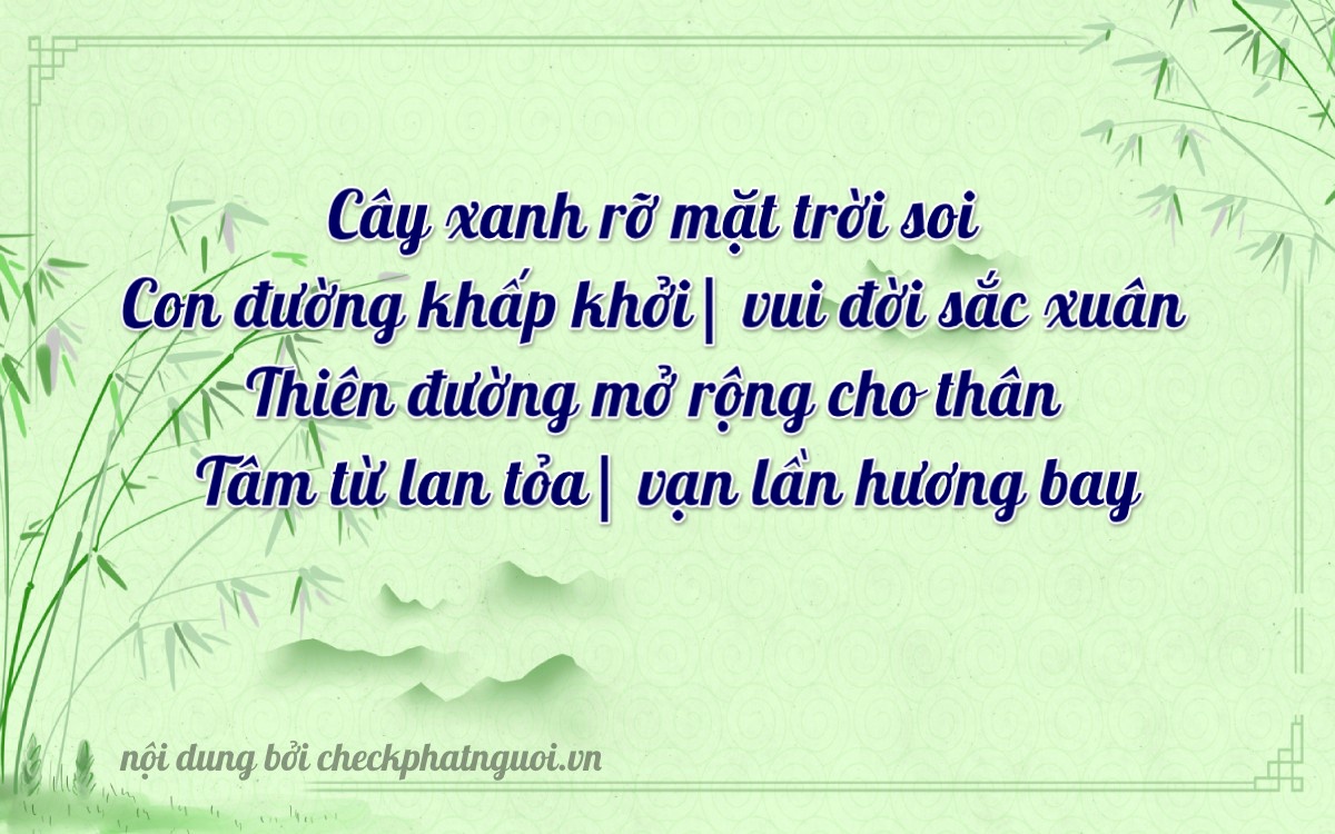 Bài thơ ý nghĩa cho <b>biển số 60AA-66376</b> tại website checkphatnguoi.vn