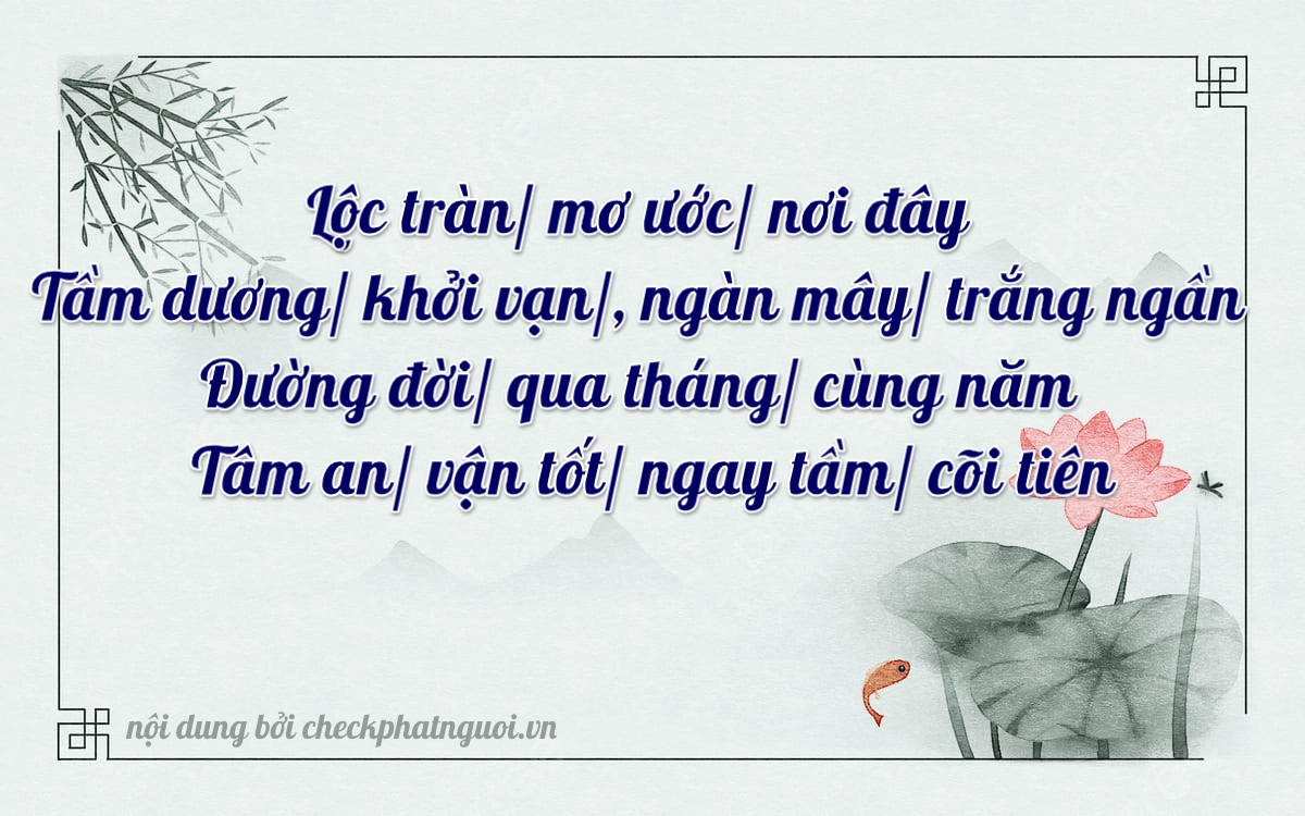 Bài thơ ý nghĩa cho <b>biển số 60AA-66585</b> tại website checkphatnguoi.vn