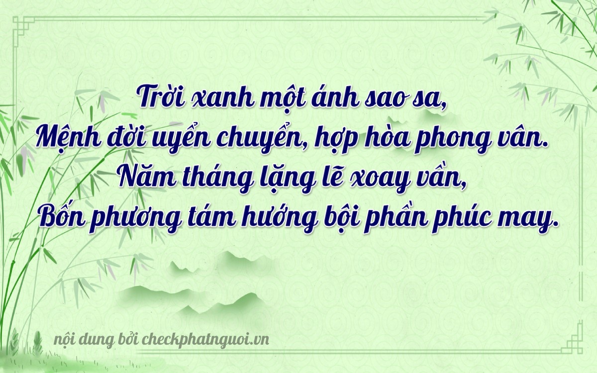 Bài thơ ý nghĩa cho <b>biển số 60AA-67576</b> tại website checkphatnguoi.vn
