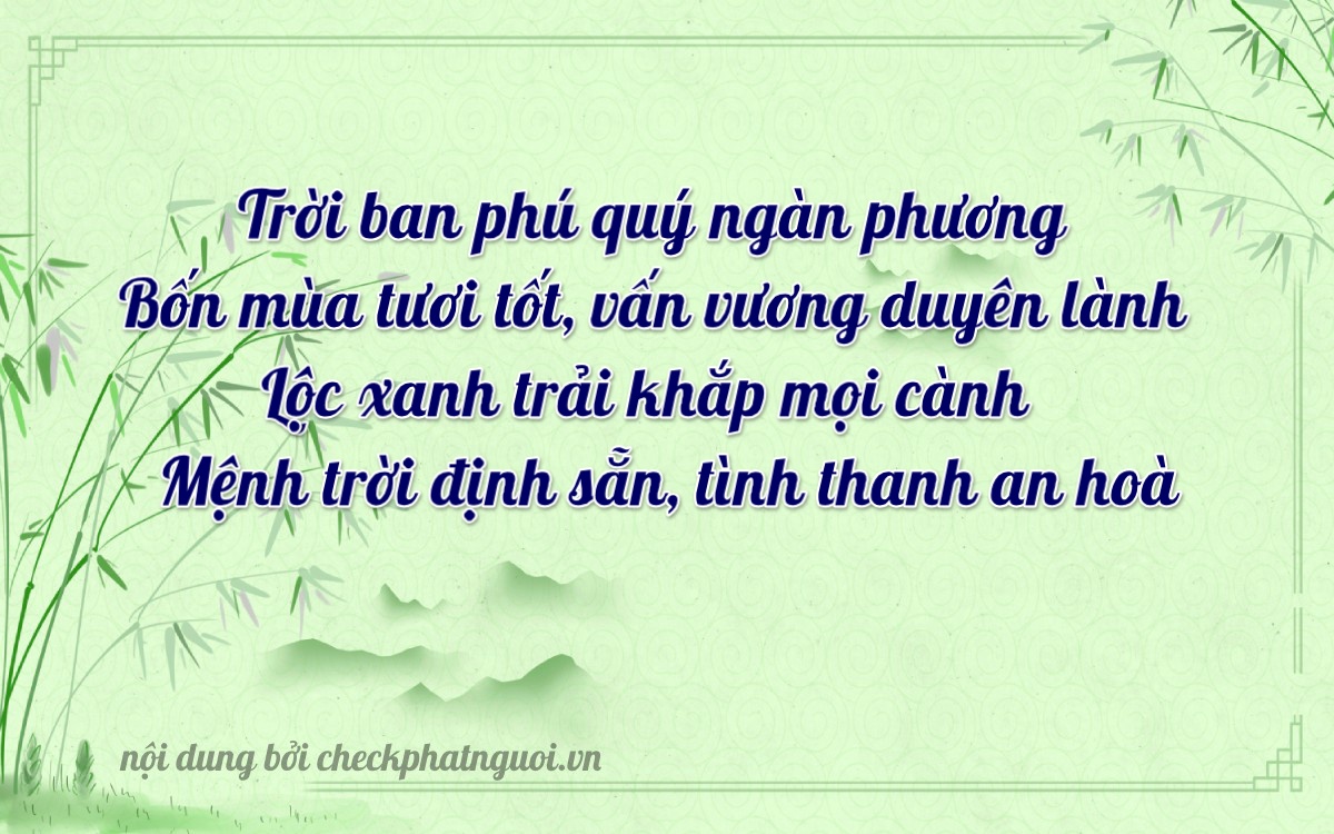 Bài thơ ý nghĩa cho <b>biển số 60AA-71646</b> tại website checkphatnguoi.vn