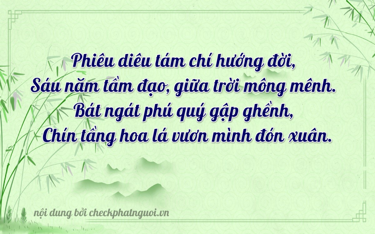 Bài thơ ý nghĩa cho <b>biển số 60AA-88689</b> tại website checkphatnguoi.vn