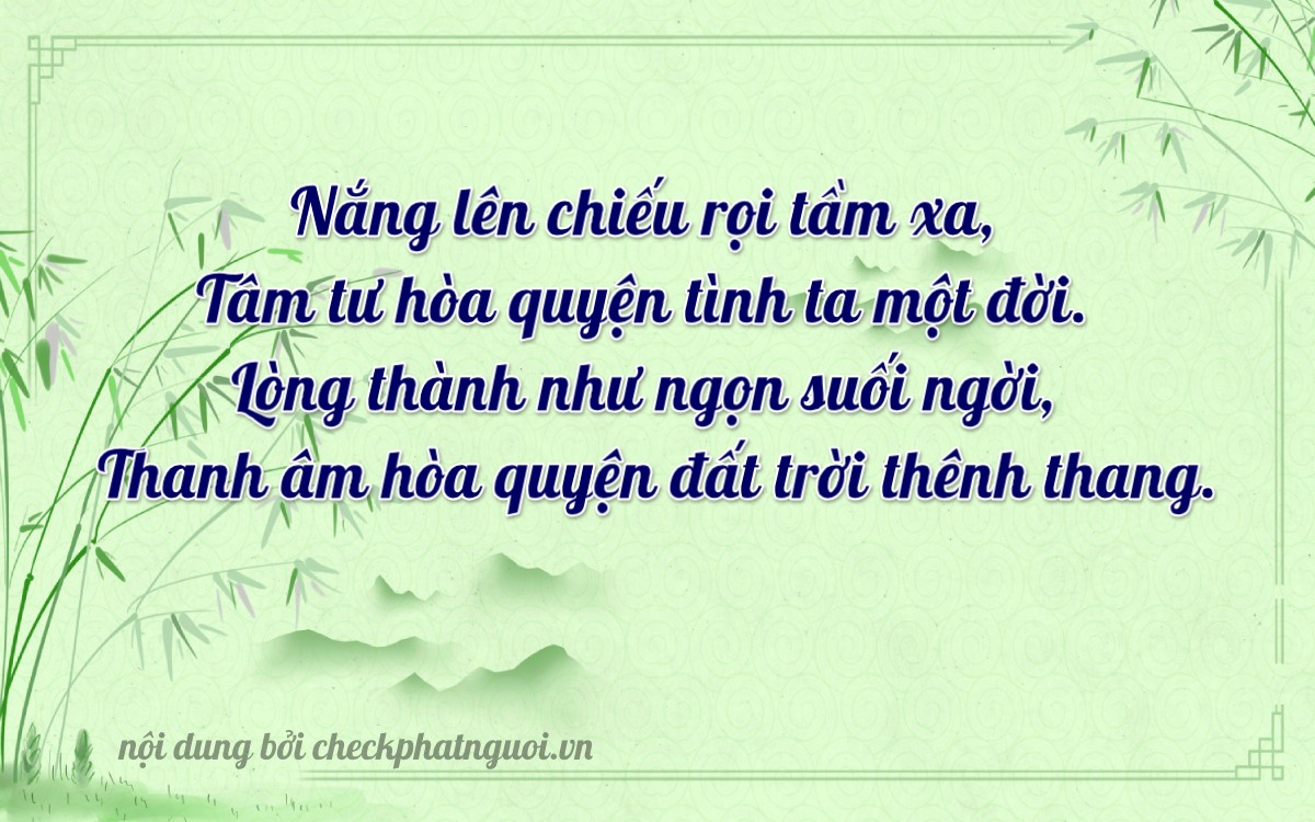 Bài thơ ý nghĩa cho <b>biển số 60AB-08641</b> tại website checkphatnguoi.vn