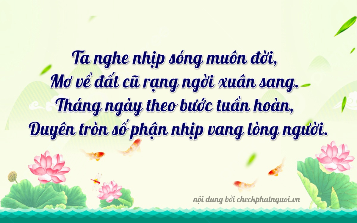 Bài thơ ý nghĩa cho <b>biển số 60AB-11064</b> tại website checkphatnguoi.vn
