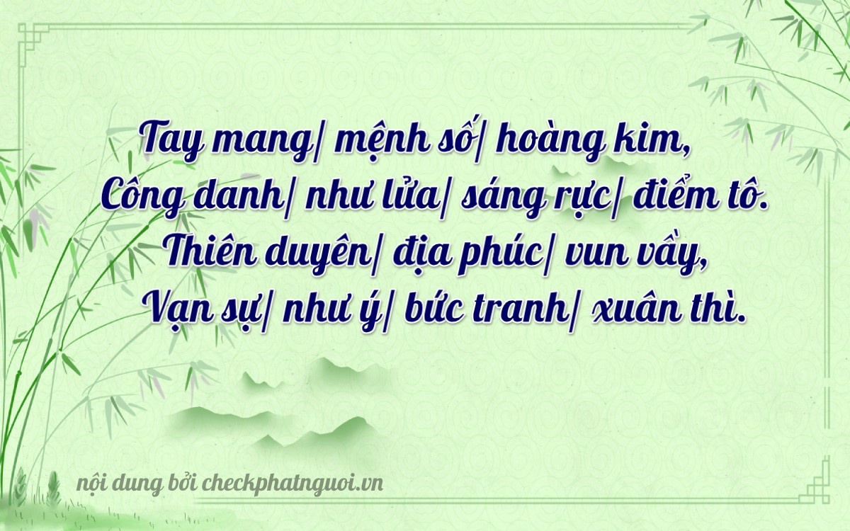 Bài thơ ý nghĩa cho <b>biển số 60AB-16936</b> tại website checkphatnguoi.vn