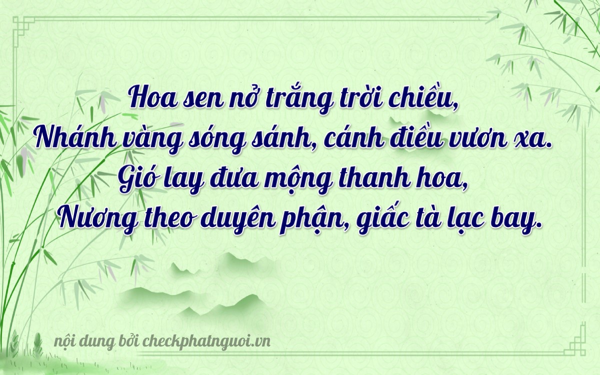 Bài thơ ý nghĩa cho <b>biển số 60AB-18851</b> tại website checkphatnguoi.vn