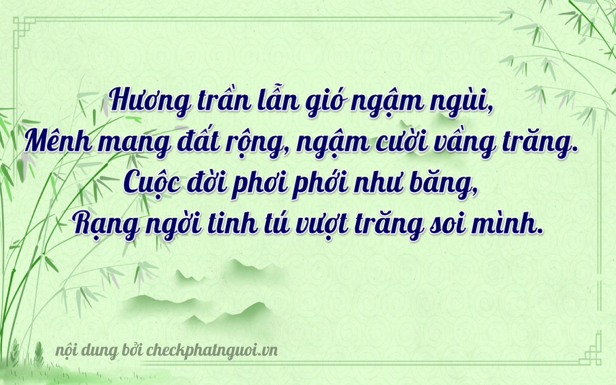 Bài thơ ý nghĩa cho <b>biển số 60AB-38157</b> tại website checkphatnguoi.vn