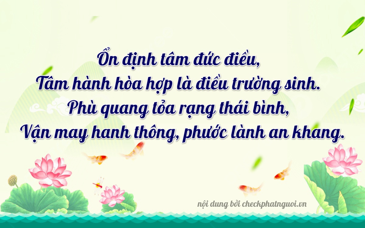 Bài thơ ý nghĩa cho <b>biển số 60AC-05052</b> tại website checkphatnguoi.vn