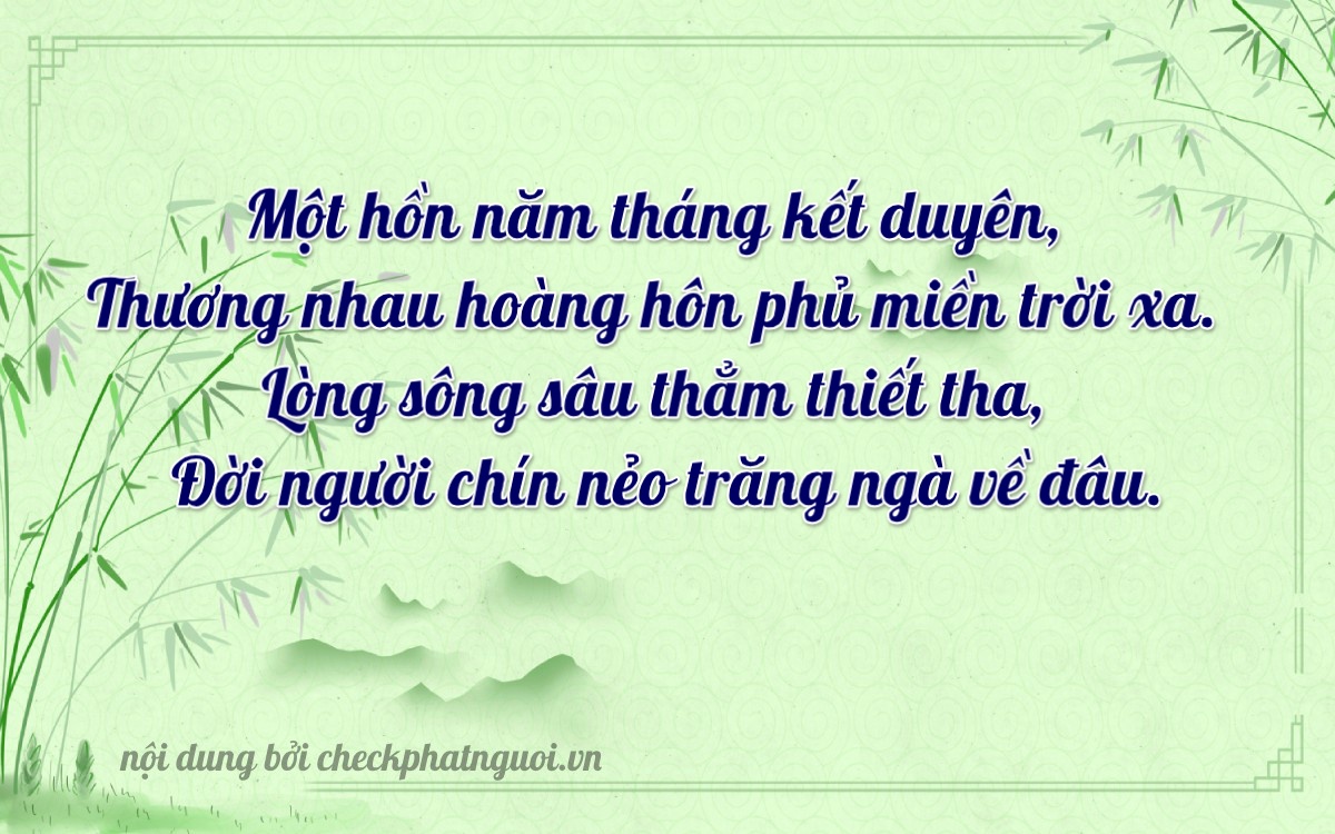 Bài thơ ý nghĩa cho <b>biển số 60AC-13559</b> tại website checkphatnguoi.vn