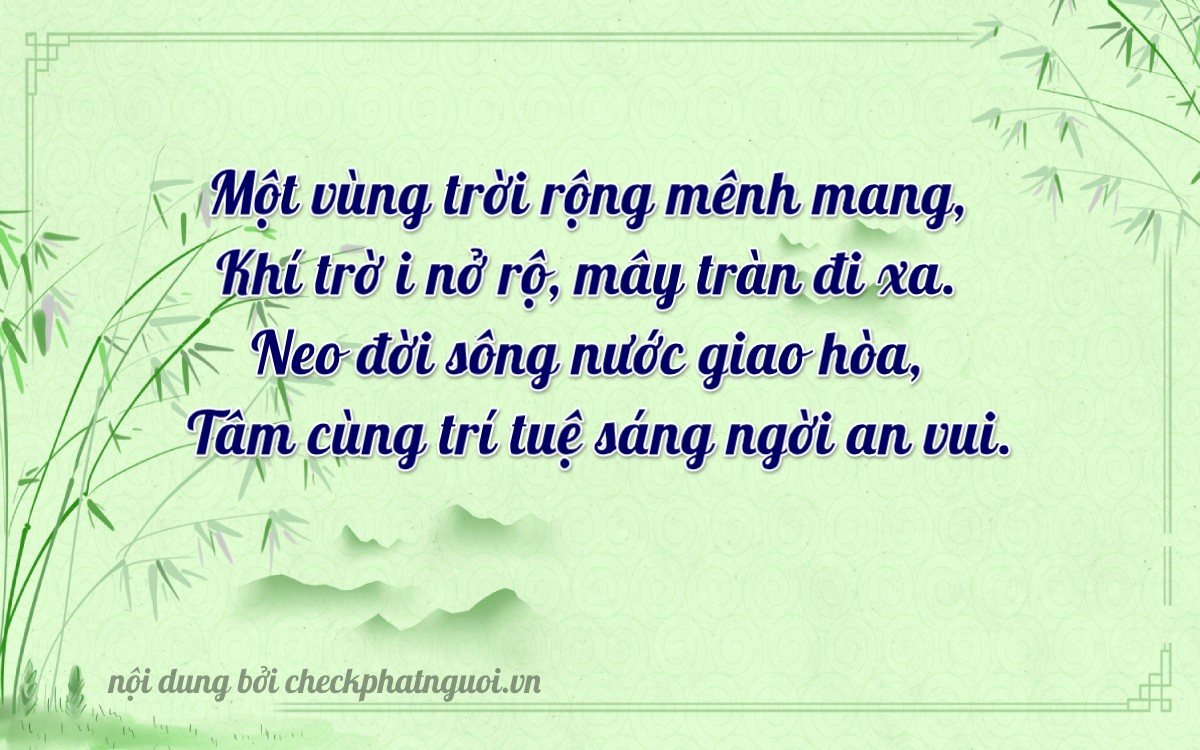 Bài thơ ý nghĩa cho <b>biển số 60AC-13968</b> tại website checkphatnguoi.vn