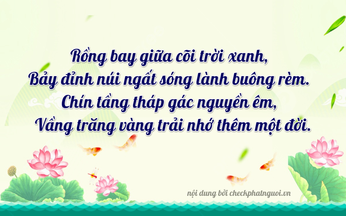 Bài thơ ý nghĩa cho <b>biển số 60AD-16789</b> tại website checkphatnguoi.vn