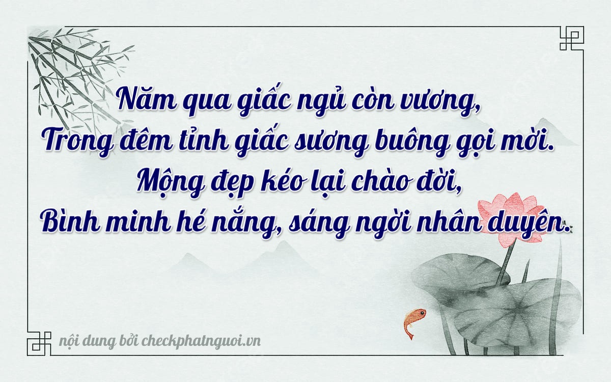 Bài thơ ý nghĩa cho <b>biển số 60AE-05201</b> tại website checkphatnguoi.vn