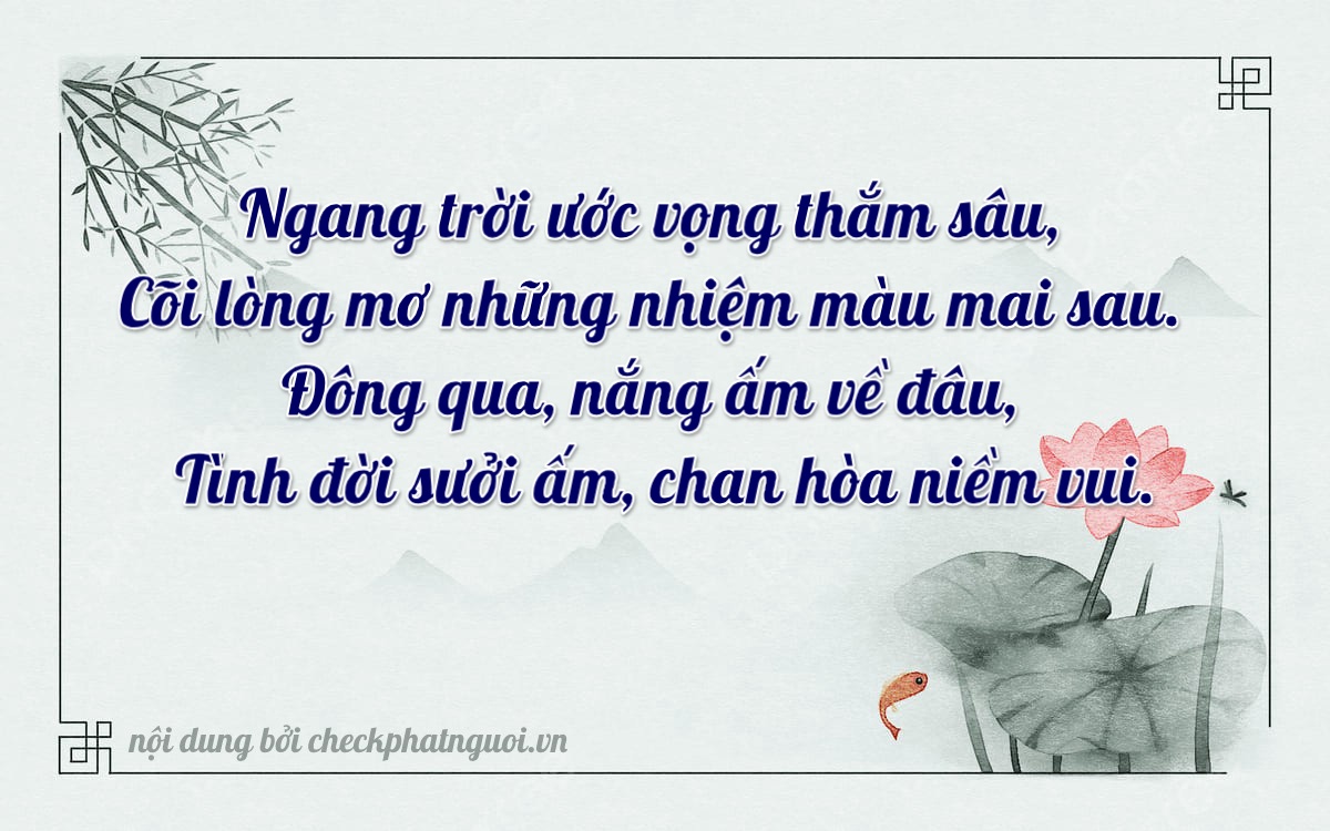 Bài thơ ý nghĩa cho <b>biển số 60AF-30411</b> tại website checkphatnguoi.vn