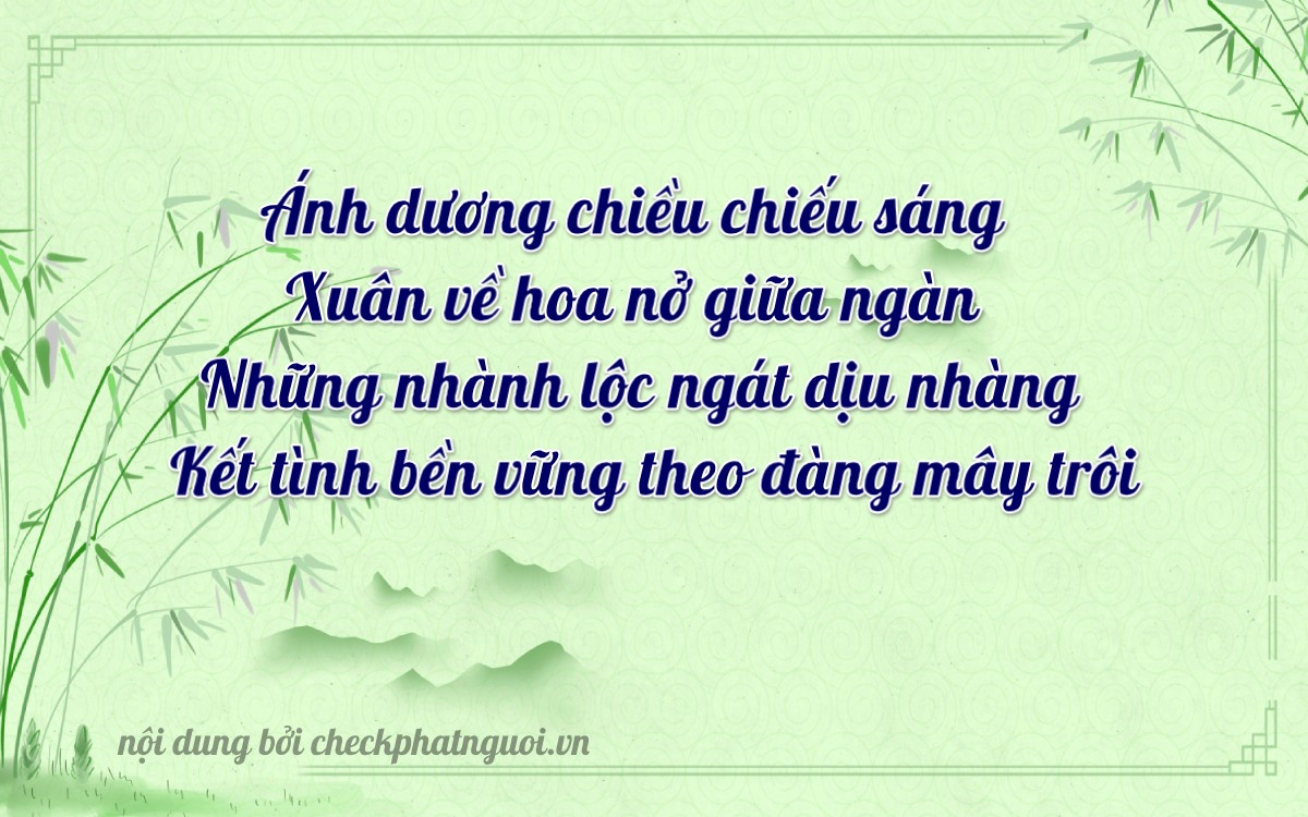 Bài thơ ý nghĩa cho <b>biển số 60AK-12145</b> tại website checkphatnguoi.vn