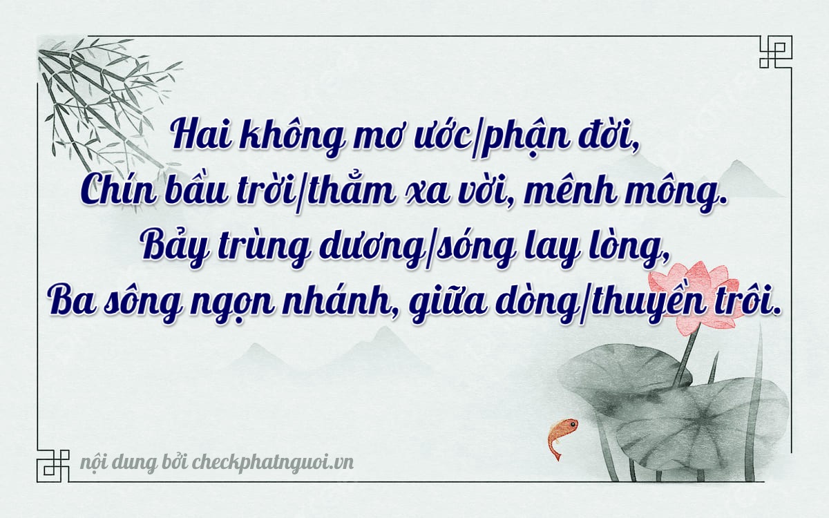 Bài thơ ý nghĩa cho <b>biển số 60AK-20973</b> tại website checkphatnguoi.vn