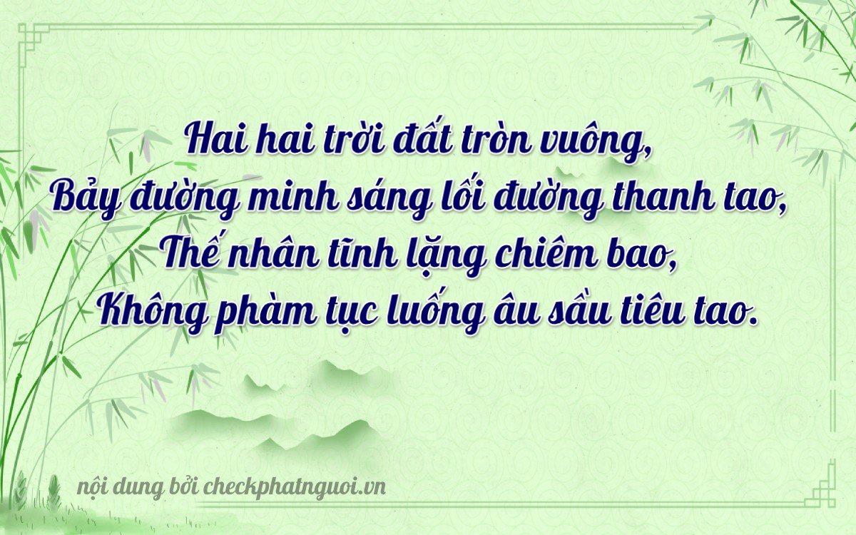 Bài thơ ý nghĩa cho <b>biển số 60AK-22720</b> tại website checkphatnguoi.vn