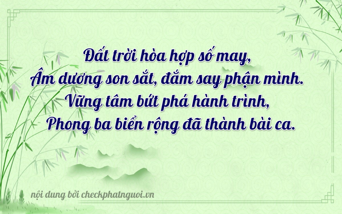 Bài thơ ý nghĩa cho <b>biển số 60AK-24456</b> tại website checkphatnguoi.vn