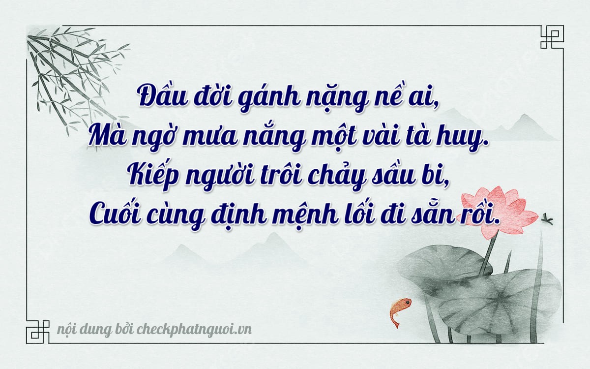 Bài thơ ý nghĩa cho <b>biển số 60AL-06266</b> tại website checkphatnguoi.vn