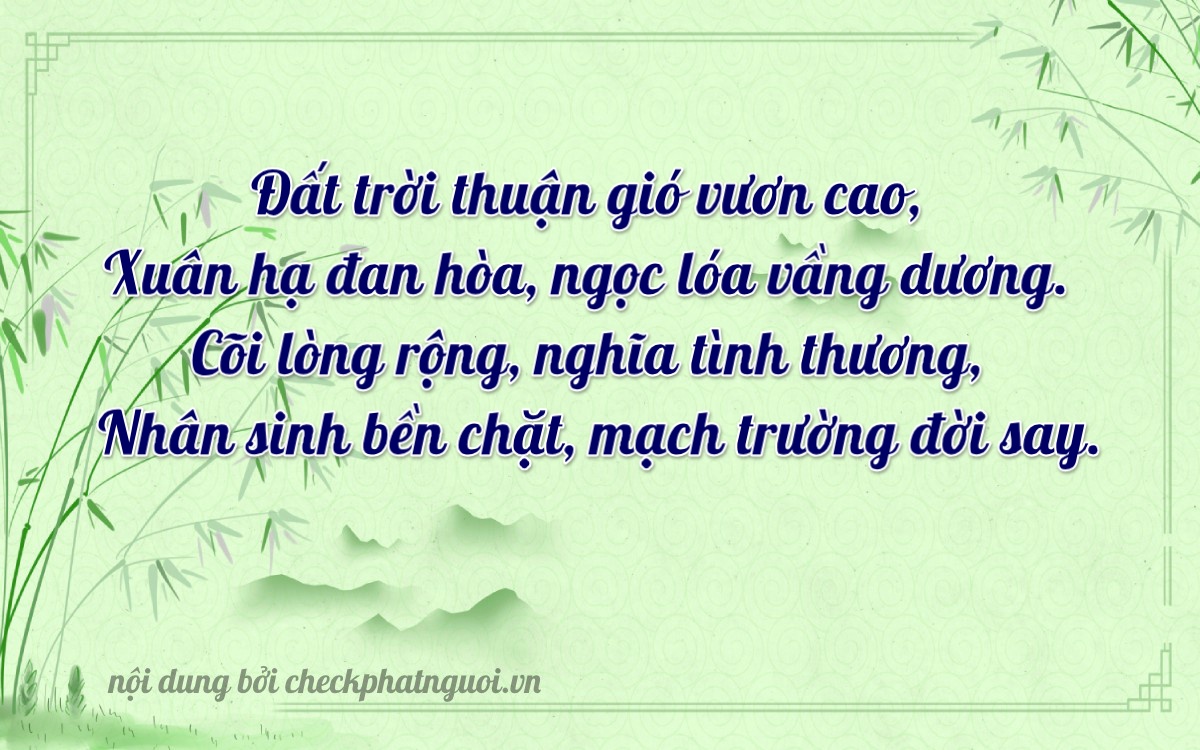 Bài thơ ý nghĩa cho <b>biển số 60AL-10761</b> tại website checkphatnguoi.vn