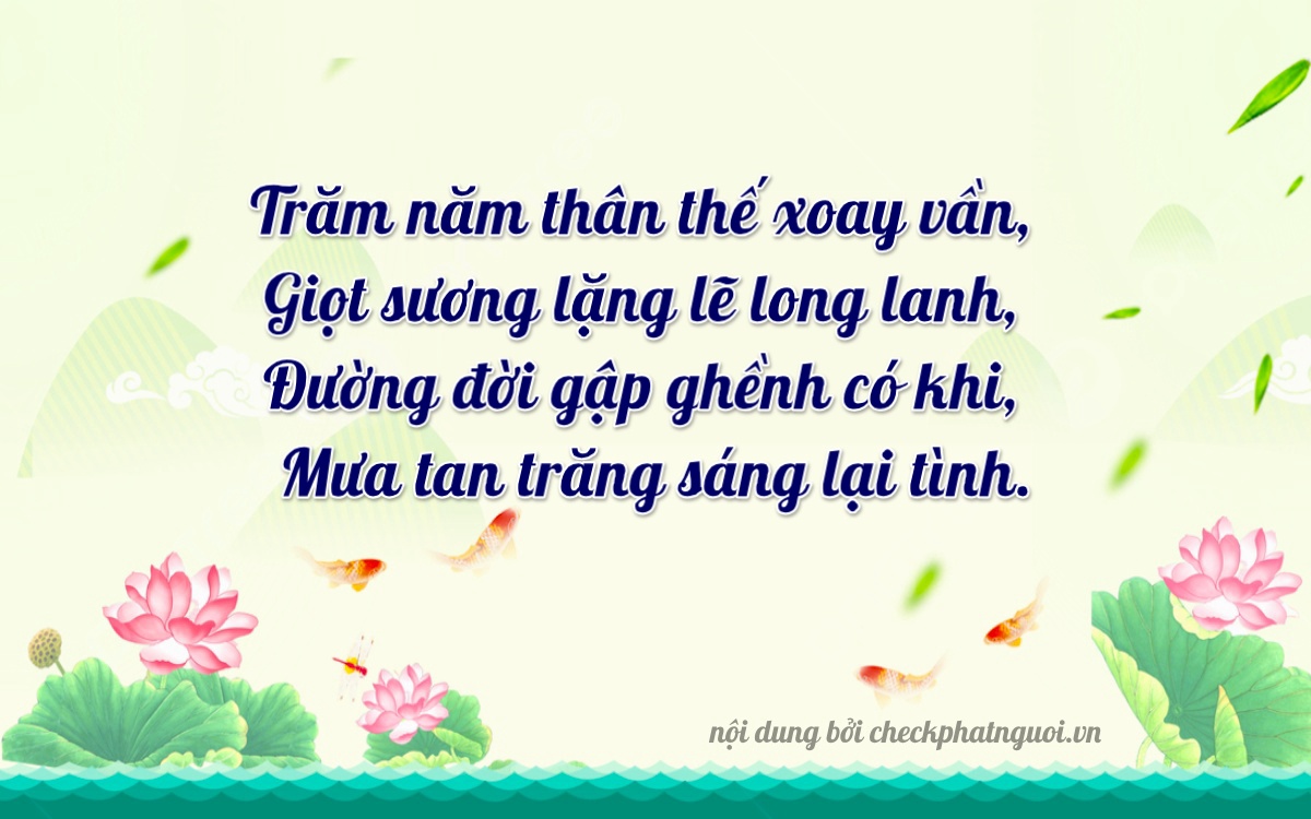 Bài thơ ý nghĩa cho <b>biển số 60AM-12432</b> tại website checkphatnguoi.vn