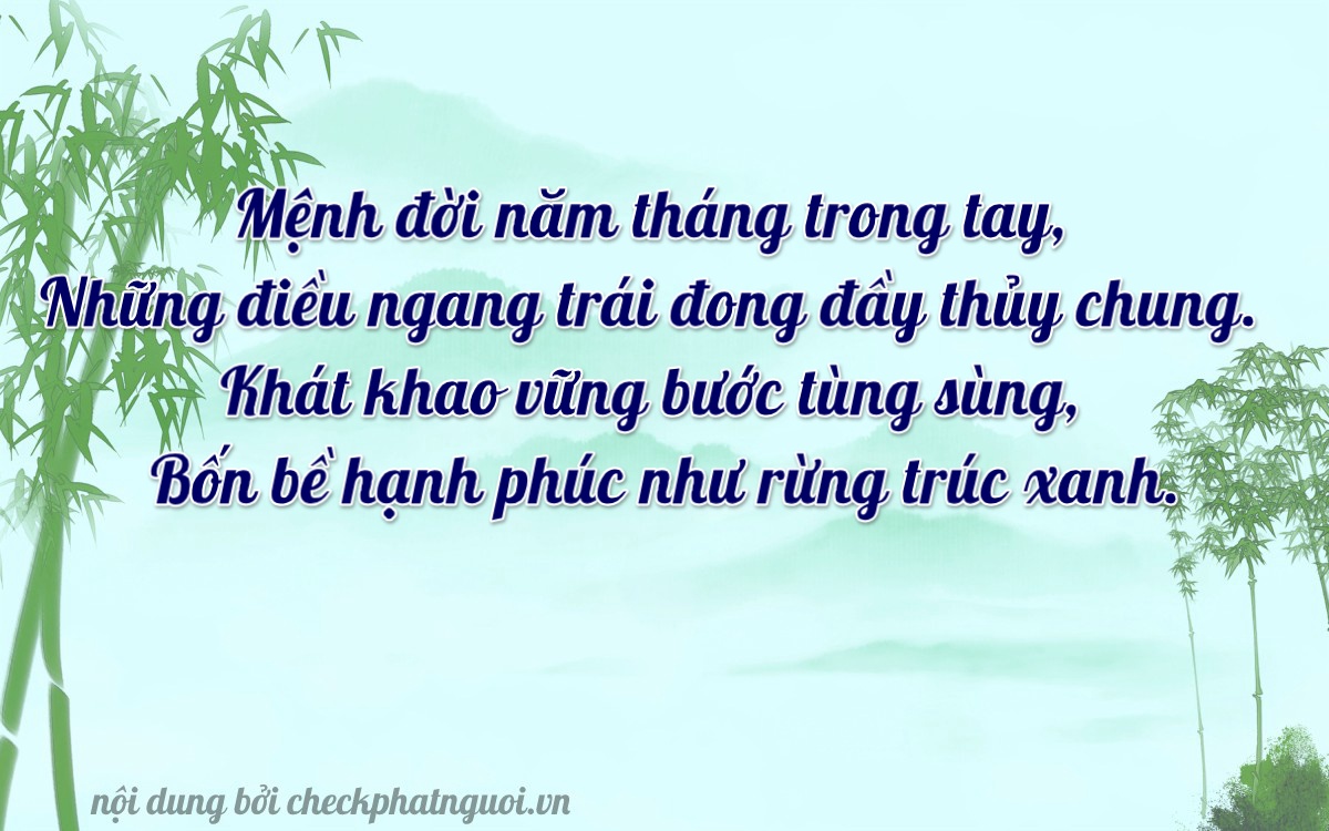 Bài thơ ý nghĩa cho <b>biển số 60AM-15584</b> tại website checkphatnguoi.vn