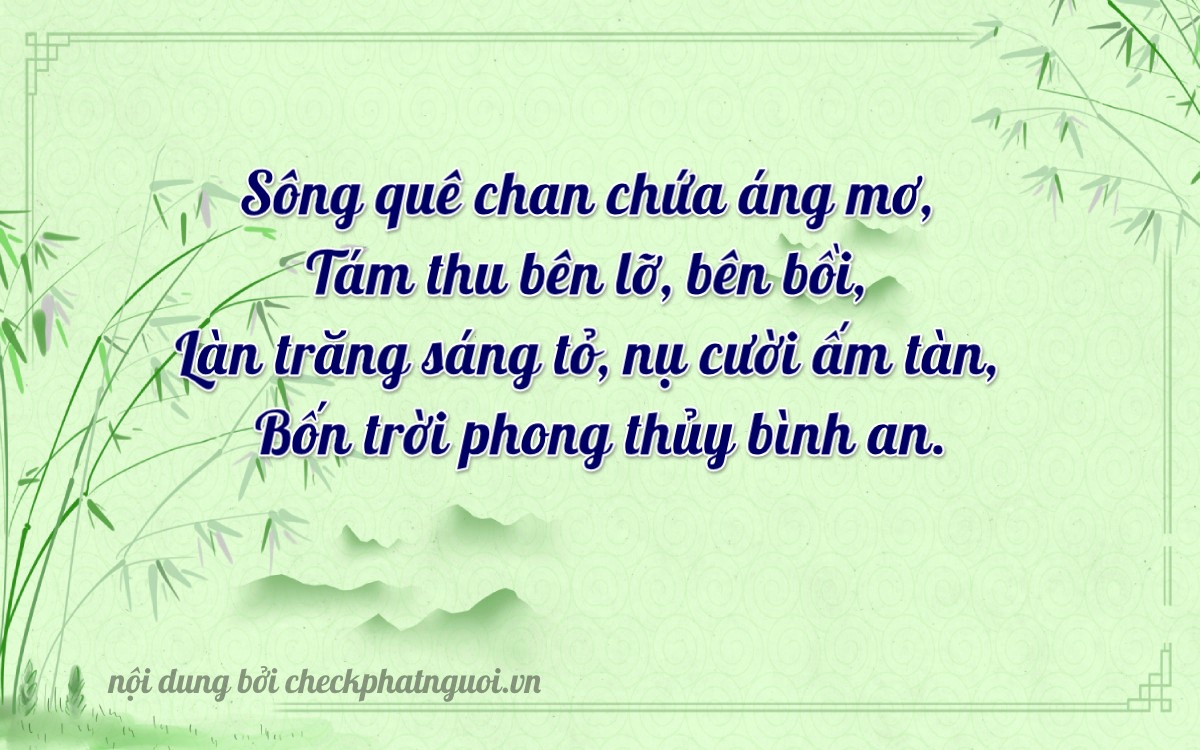 Bài thơ ý nghĩa cho <b>biển số 60AM-16804</b> tại website checkphatnguoi.vn