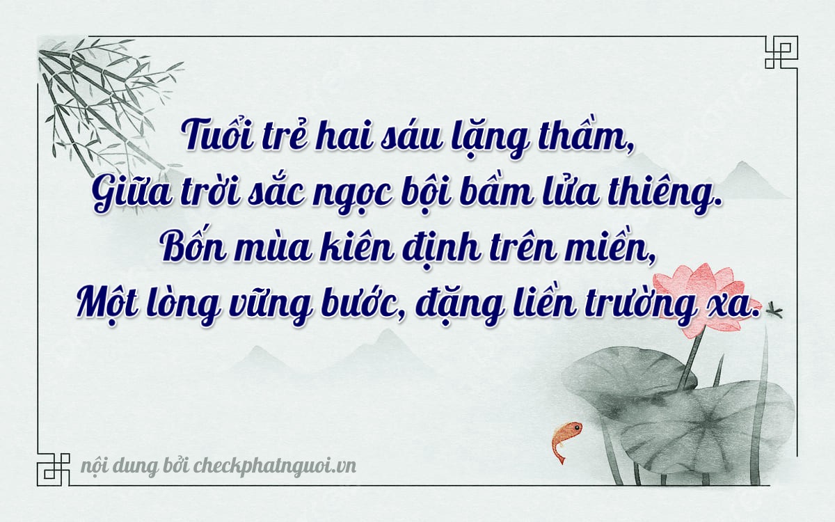 Bài thơ ý nghĩa cho <b>biển số 60AM-26418</b> tại website checkphatnguoi.vn