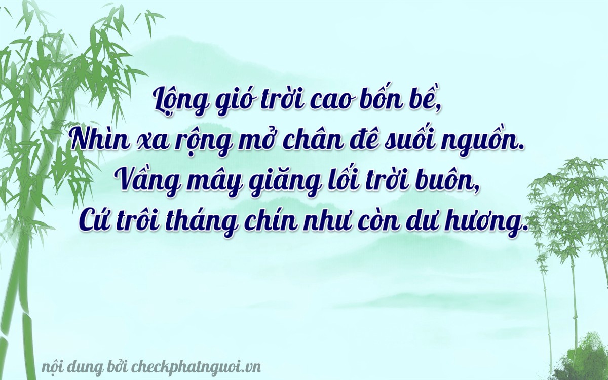 Bài thơ ý nghĩa cho <b>biển số 60AN-09004</b> tại website checkphatnguoi.vn