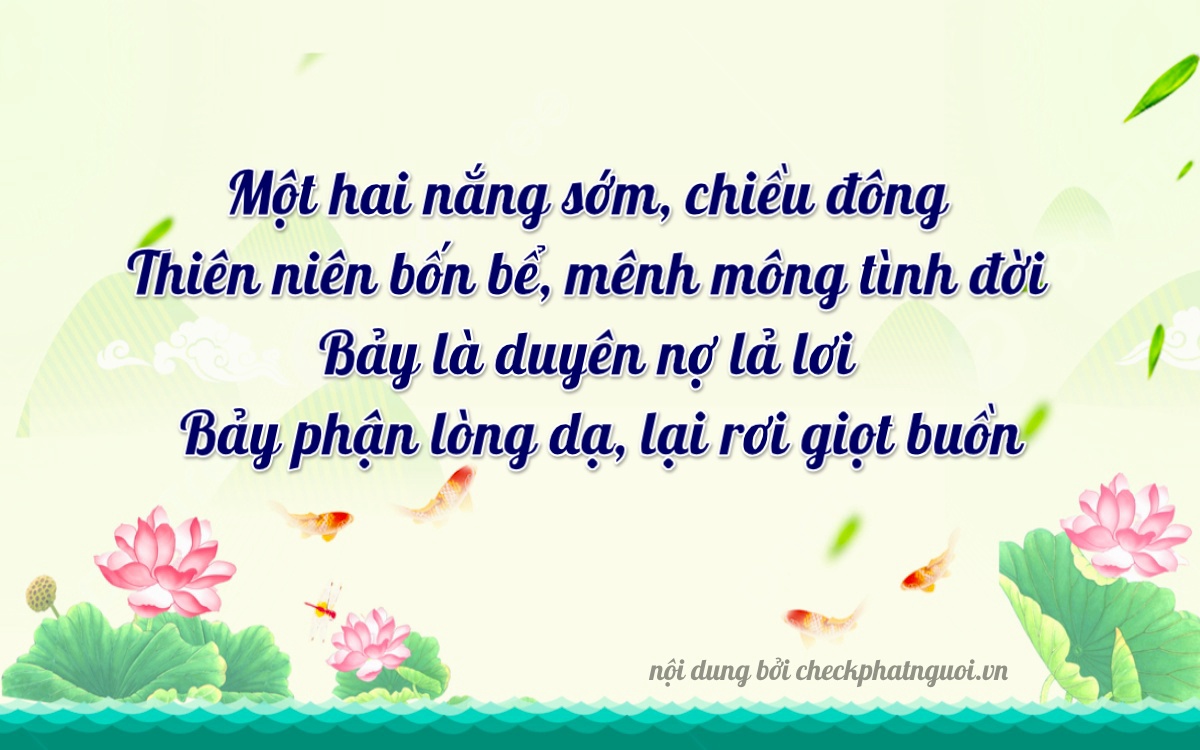 Bài thơ ý nghĩa cho <b>biển số 60AN-12717</b> tại website checkphatnguoi.vn