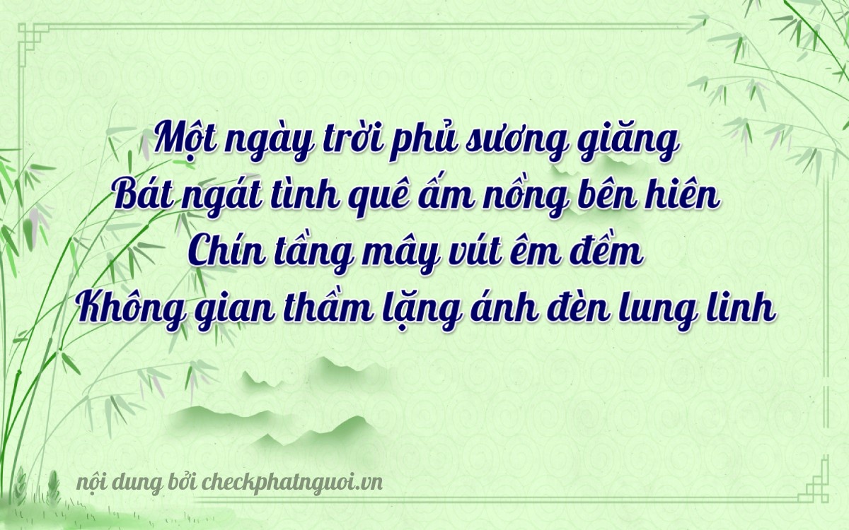 Bài thơ ý nghĩa cho <b>biển số 60B-08920</b> tại website checkphatnguoi.vn